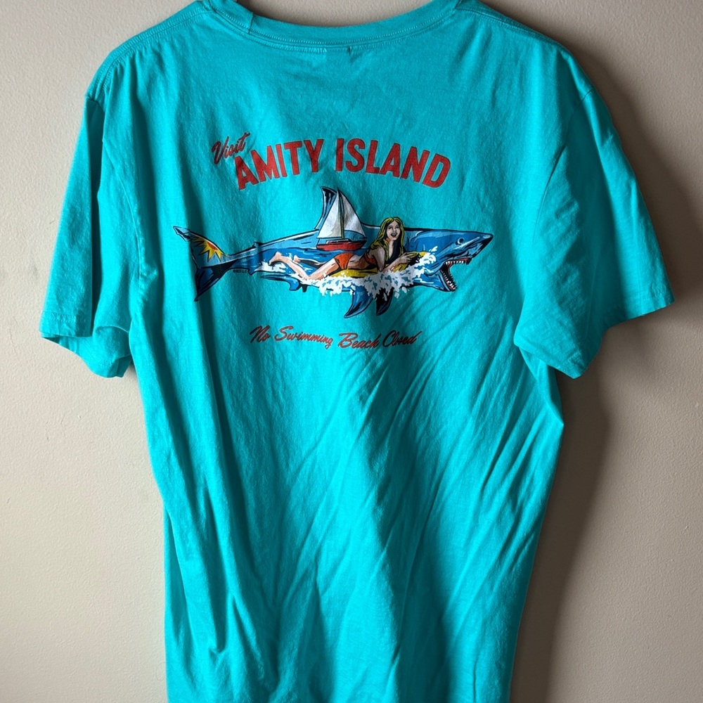 Jaws 50th Anniversary Teal T-Shirt - Picture 4 of 7